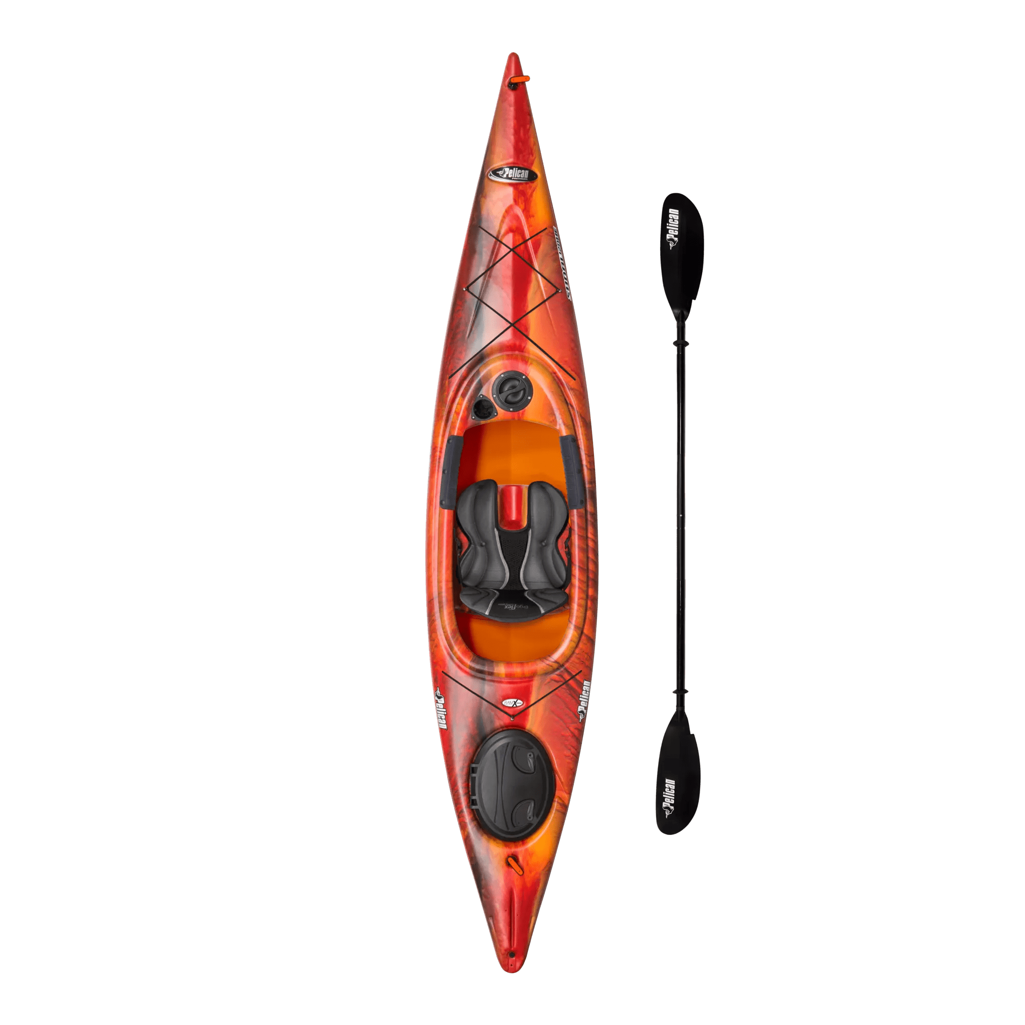 PELICAN - Shoal 120XE Recreational Kayak with paddle - Discontinued color/model - Yellow - KNP12P102-00 - TOP 