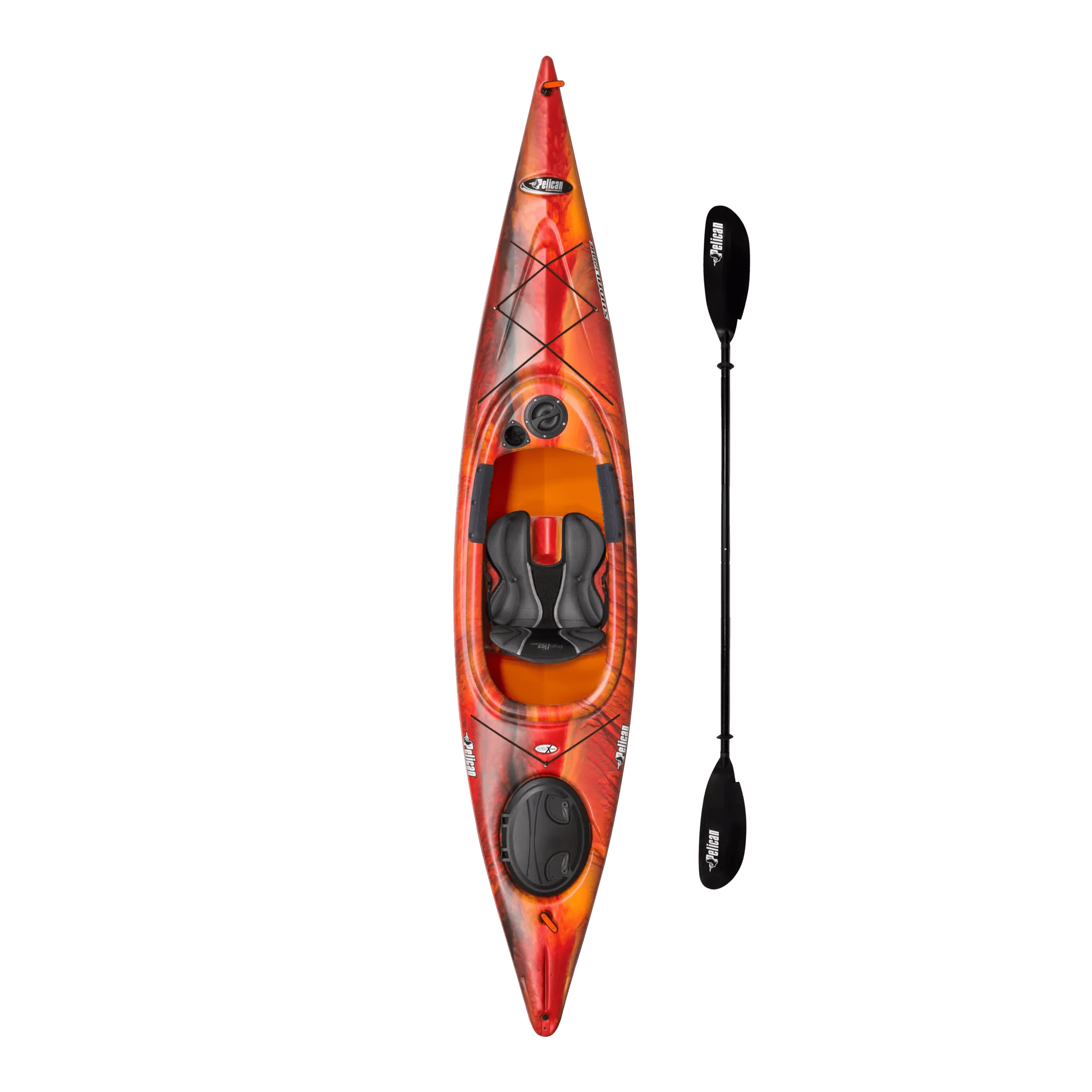 PELICAN - Shoal 120XE Recreational Kayak with paddle - Discontinued color/model - Yellow - KNP12P102-00 - TOP