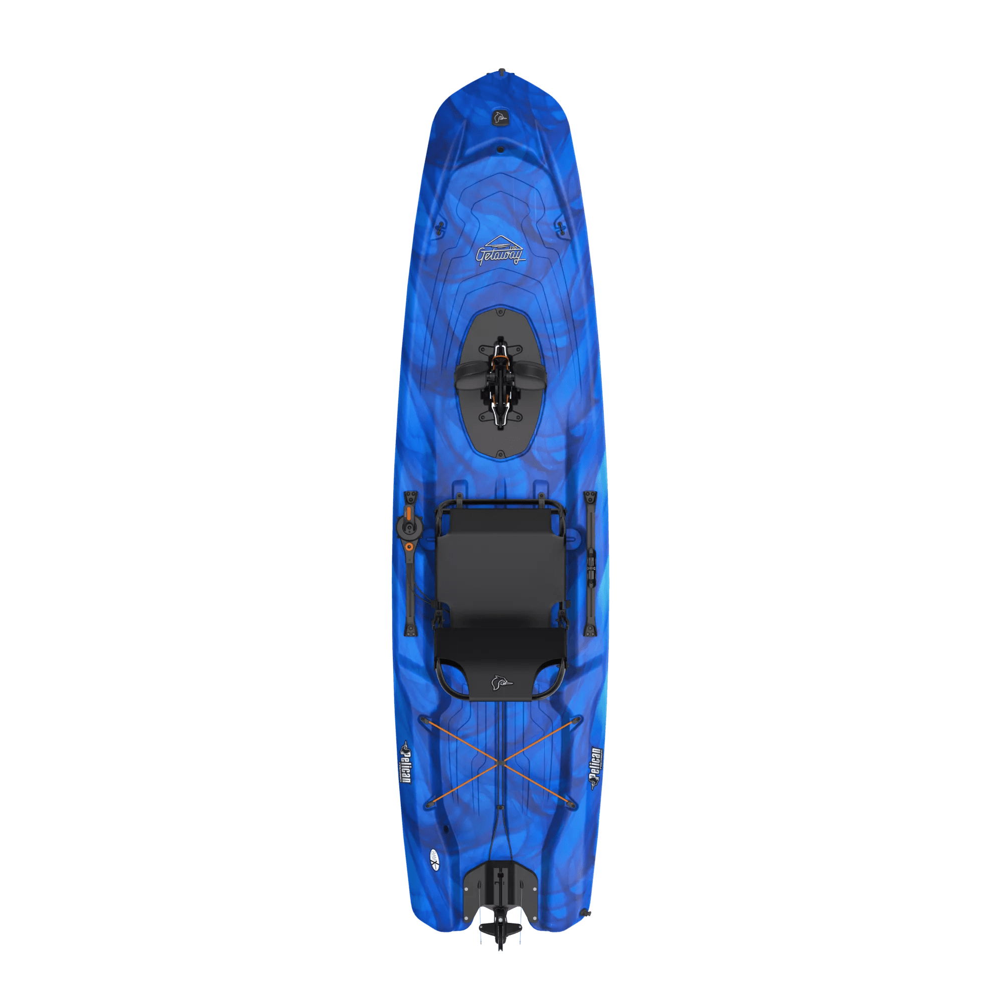 PELICAN - Getaway 110 HDII Recreational Pedal Kayak - Dark blue - MHP10P101-00 - TOP